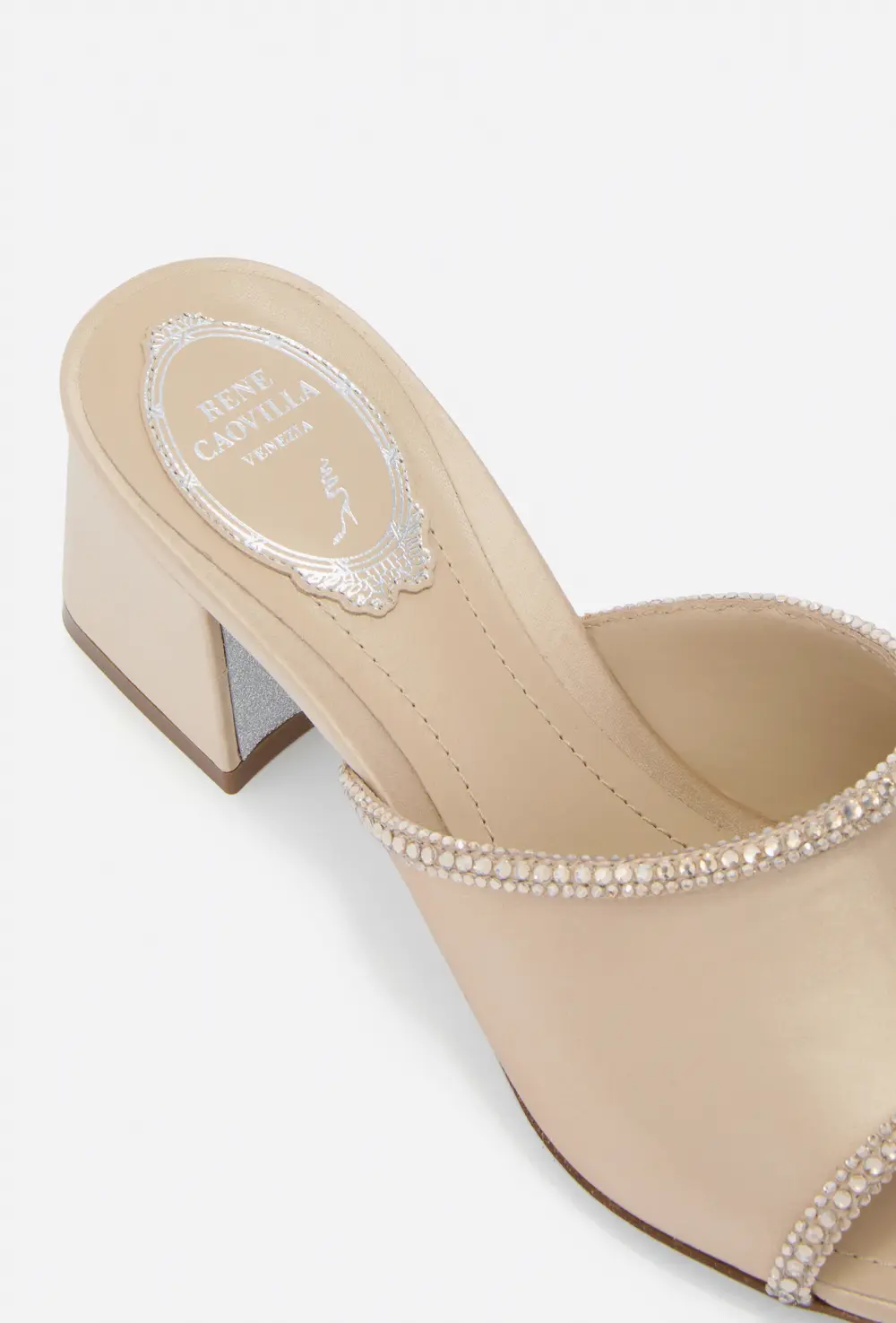 Rene Caovilla MARGHERITA CHAMPAGNE MULE 50