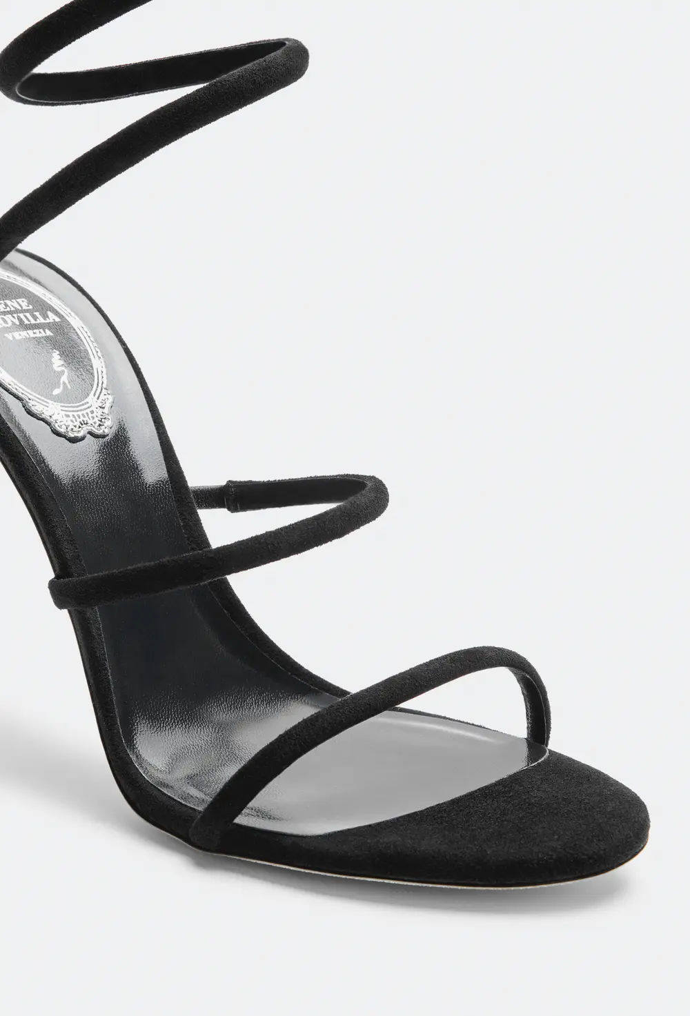 Rene Caovilla Cleo Black Suede Sandal 105