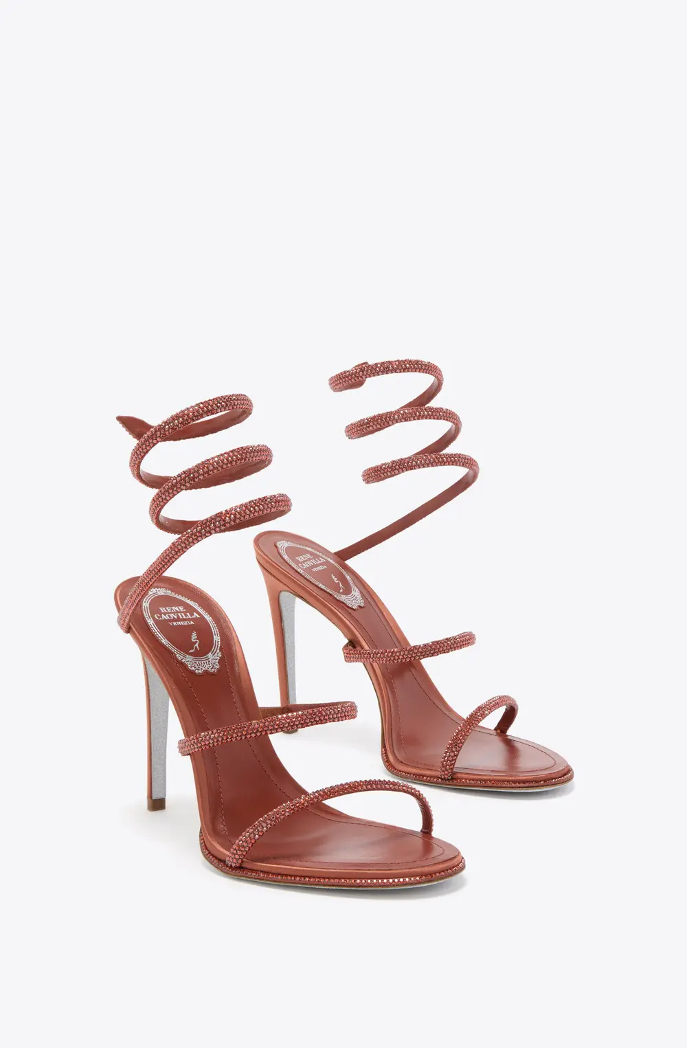 Rene Caovilla CLEO MOCHA MOUSSE SANDAL 105