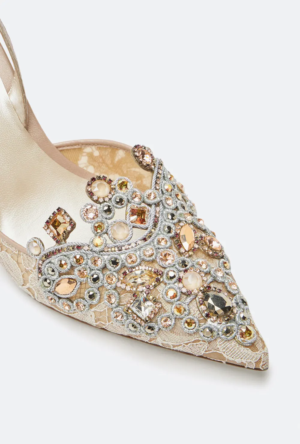 Rene Caovilla Veneziana Lace Slingbacks 75