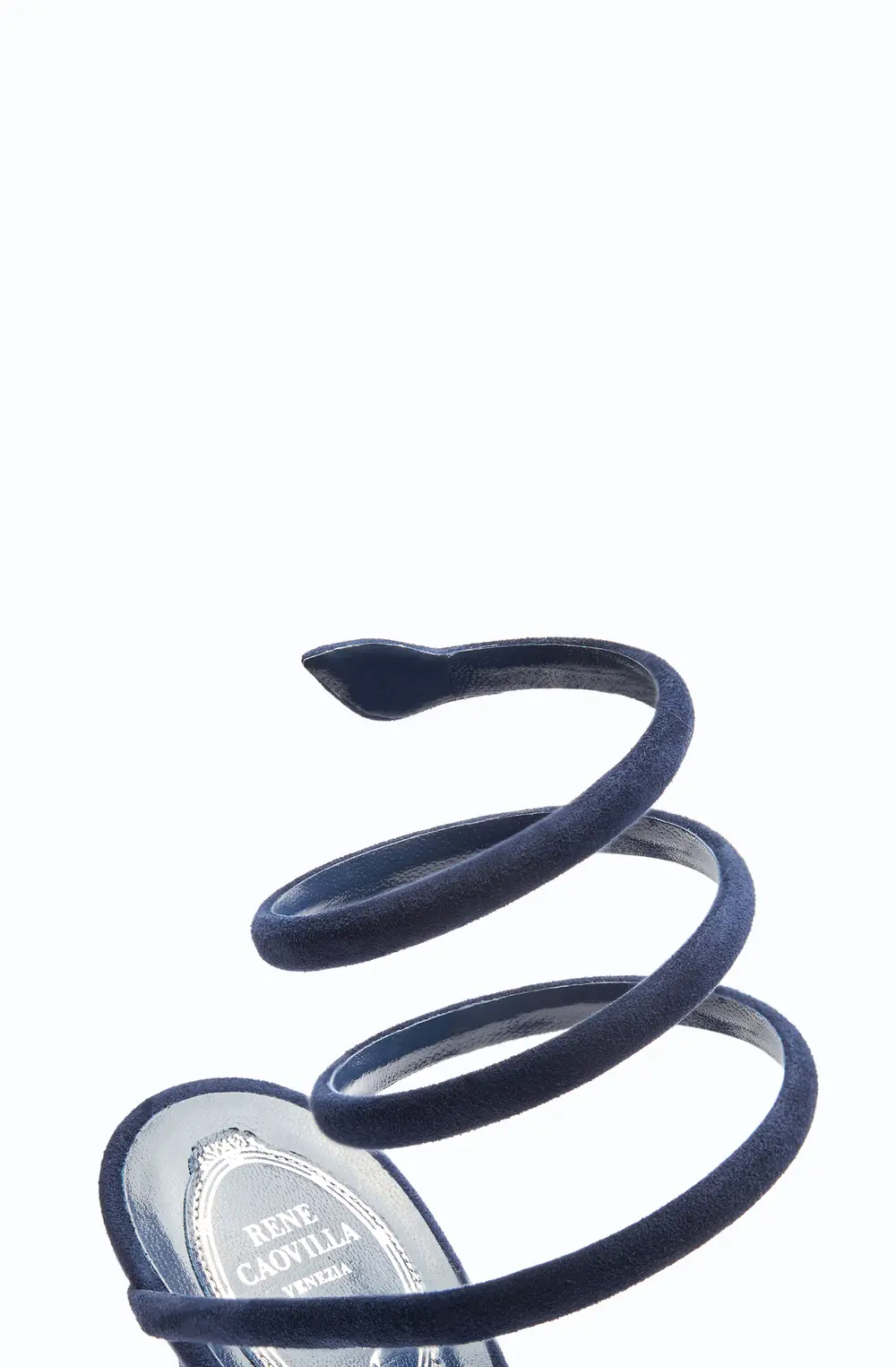 Rene Caovilla Cleo Blue Suede Sandal 105