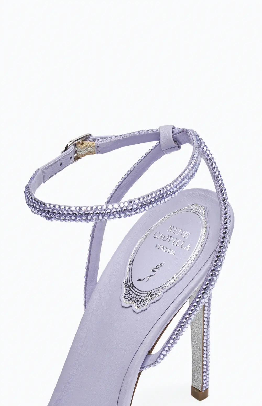 Rene Caovilla Ellabrita Crystal Lavender Sandal 105