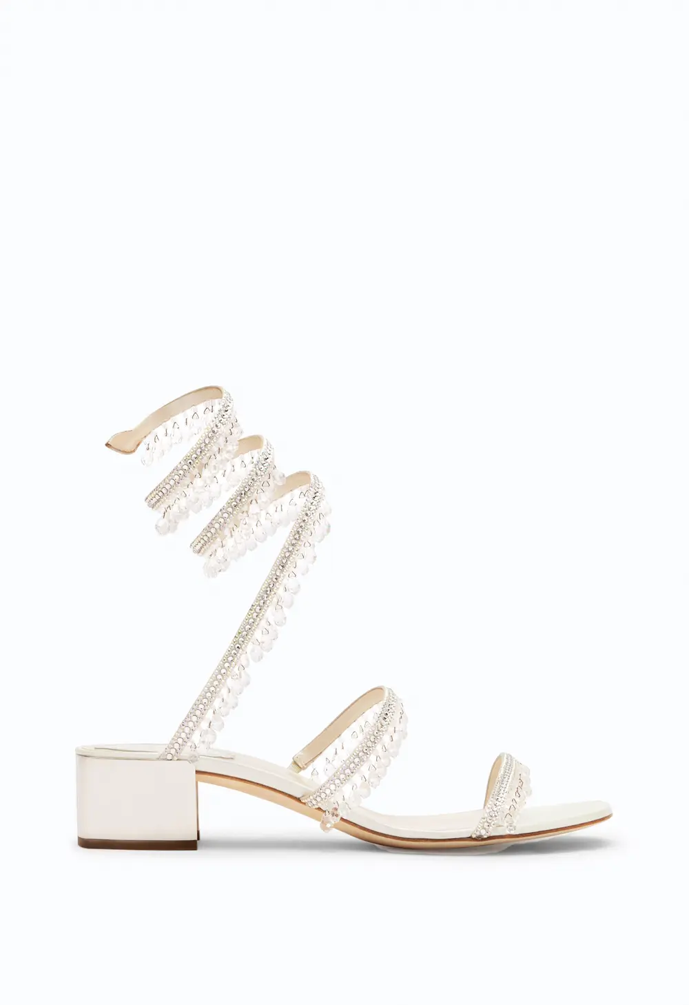 Rene Caovilla Chandelier Ivory Sandal 40