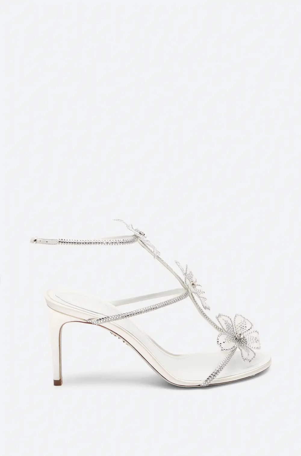 Rene Caovilla PEACH FLOWER IVORY SANDAL 80