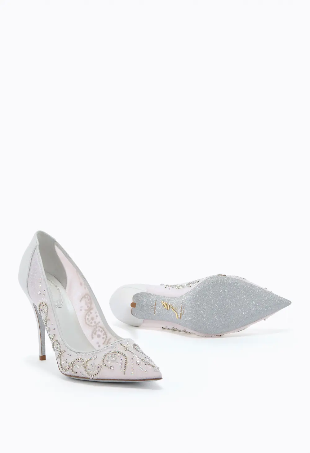 Rene Caovilla JAHANARA WHITE PUMP 100