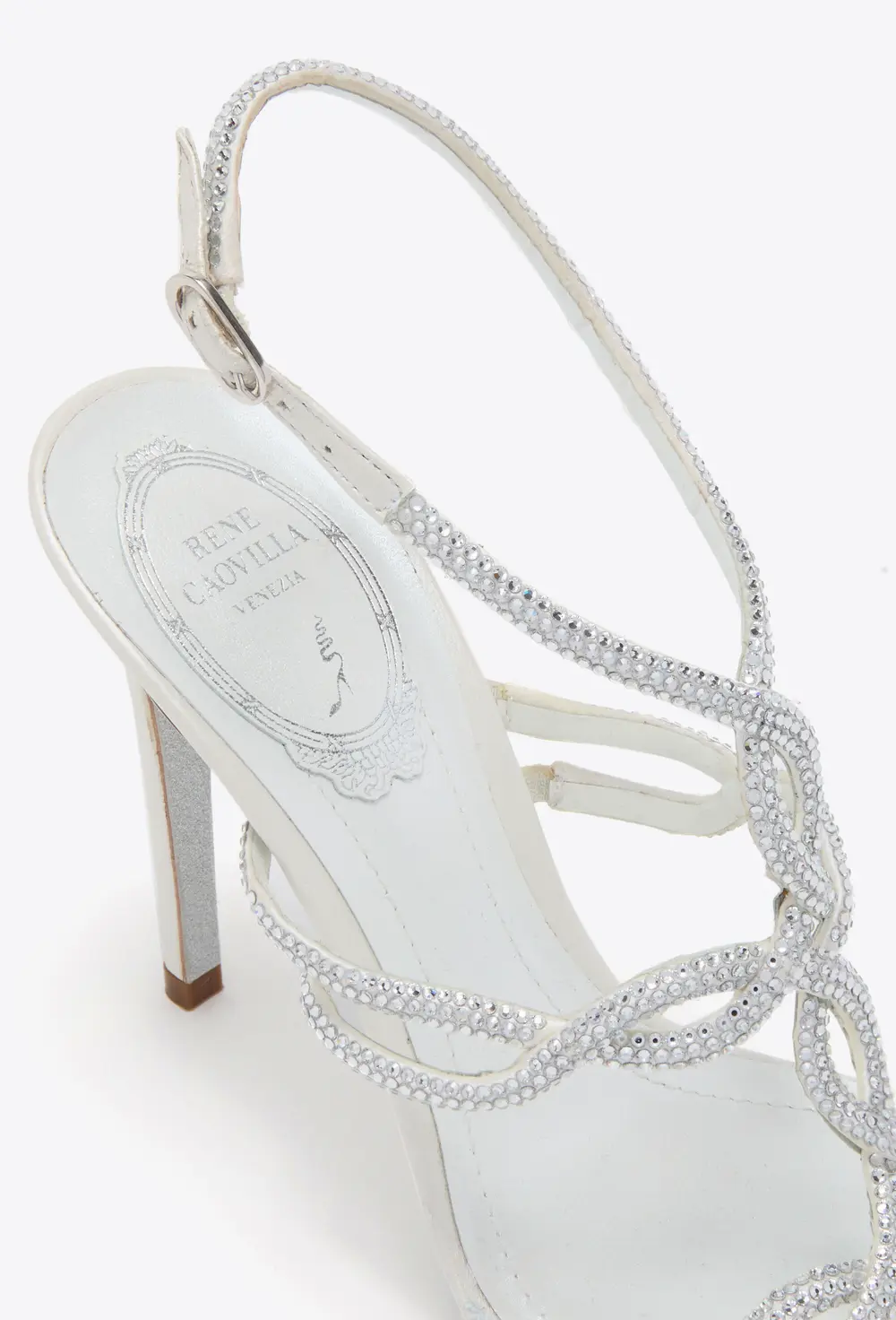 Rene Caovilla DALILAH WHITE SANDAL 105