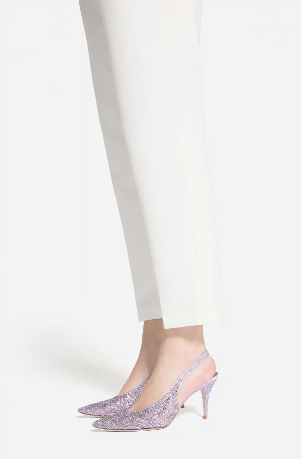 Rene Caovilla JINNY METALLIC VIOLET SLINGBACK 80