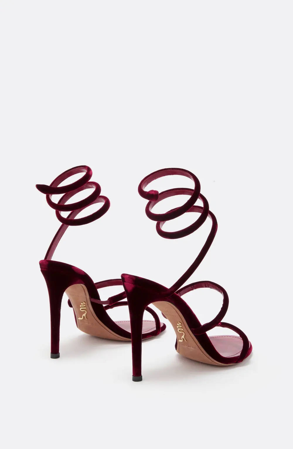 Rene Caovilla CLEO RUBY VELVET SANDAL 105
