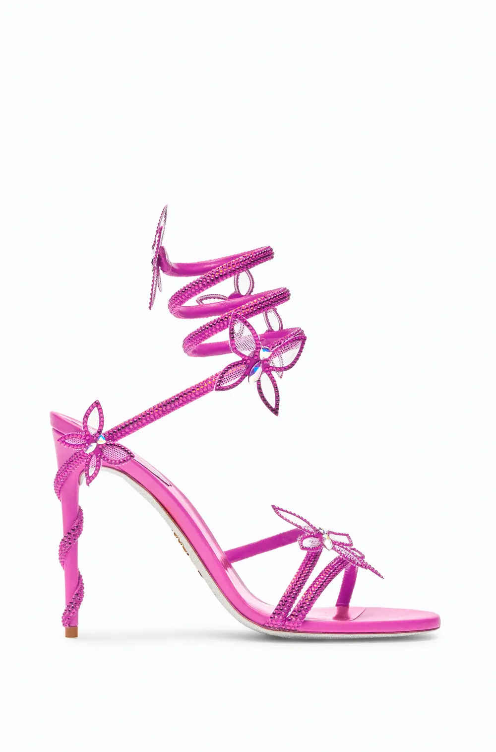 Rene Caovilla Margot Shocking Pink Butterfly Sandal 105