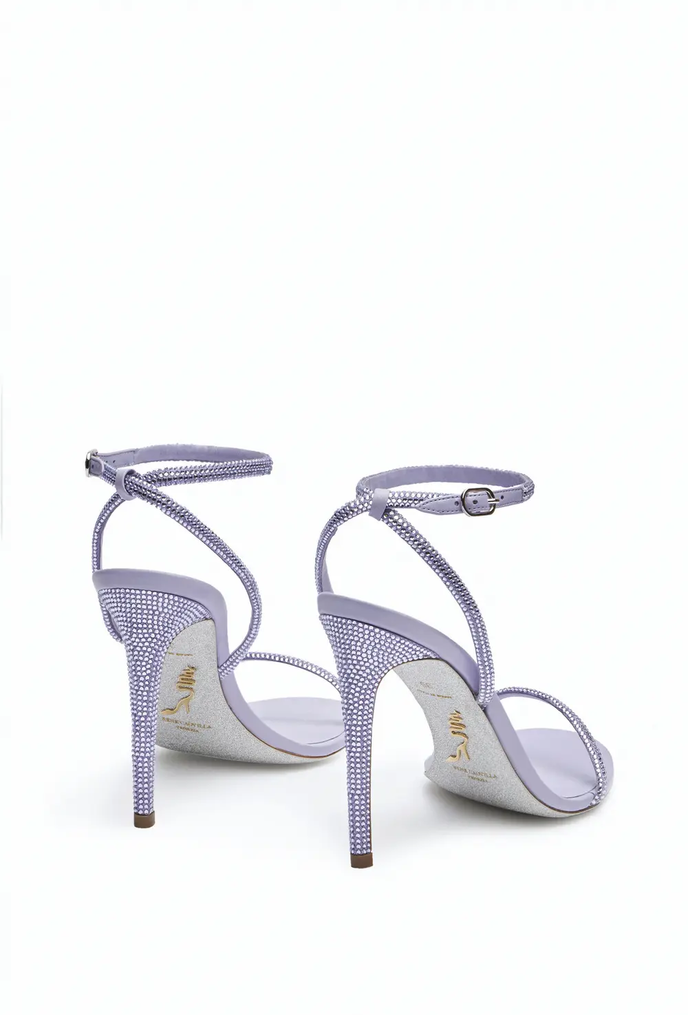 Rene Caovilla Ellabrita Crystal Lavender Sandal 105