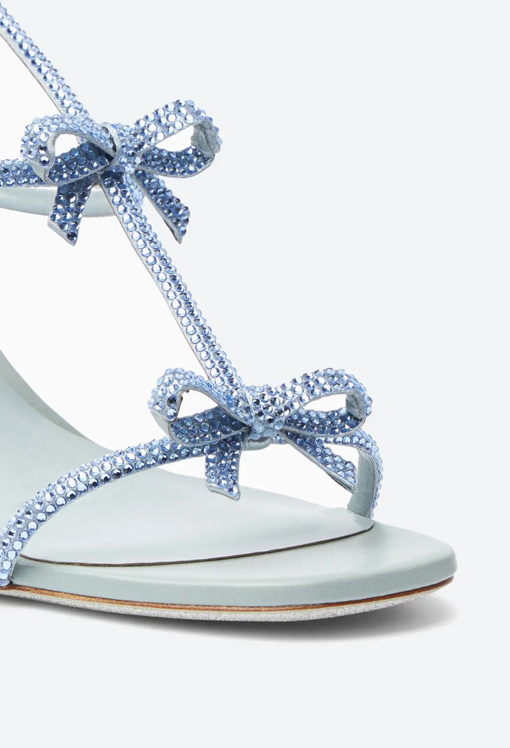 Rene Caovilla Caterina Crystal Powder Blue Sandal 80