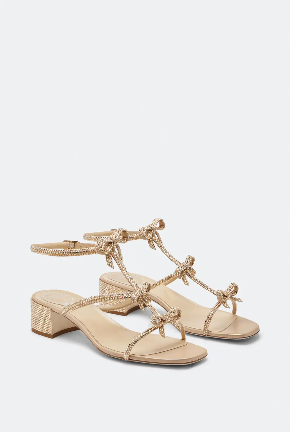 Rene Caovilla Caterina Crystal Beige Sandal 35
