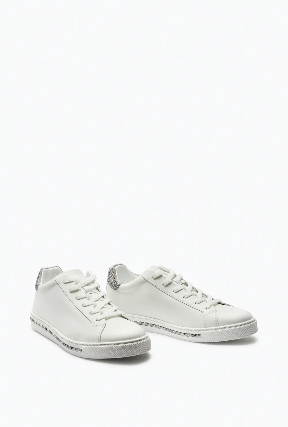 Rene Caovilla Xtra White And Silver Sneaker 15