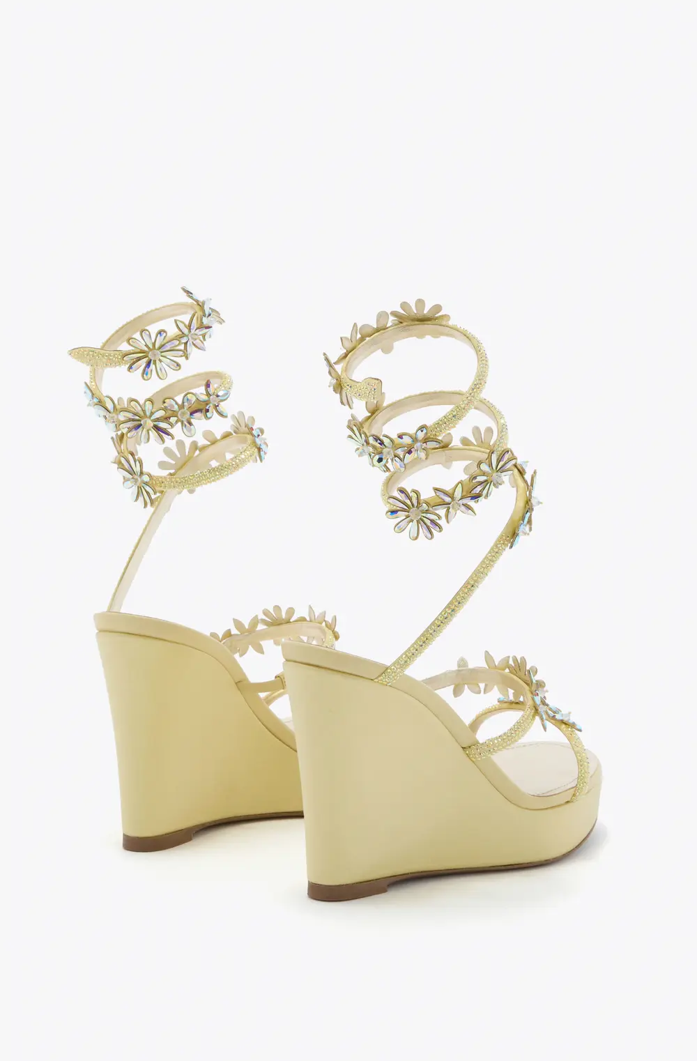 Rene Caovilla KASSIE YELLOW WEDGE SANDAL 105
