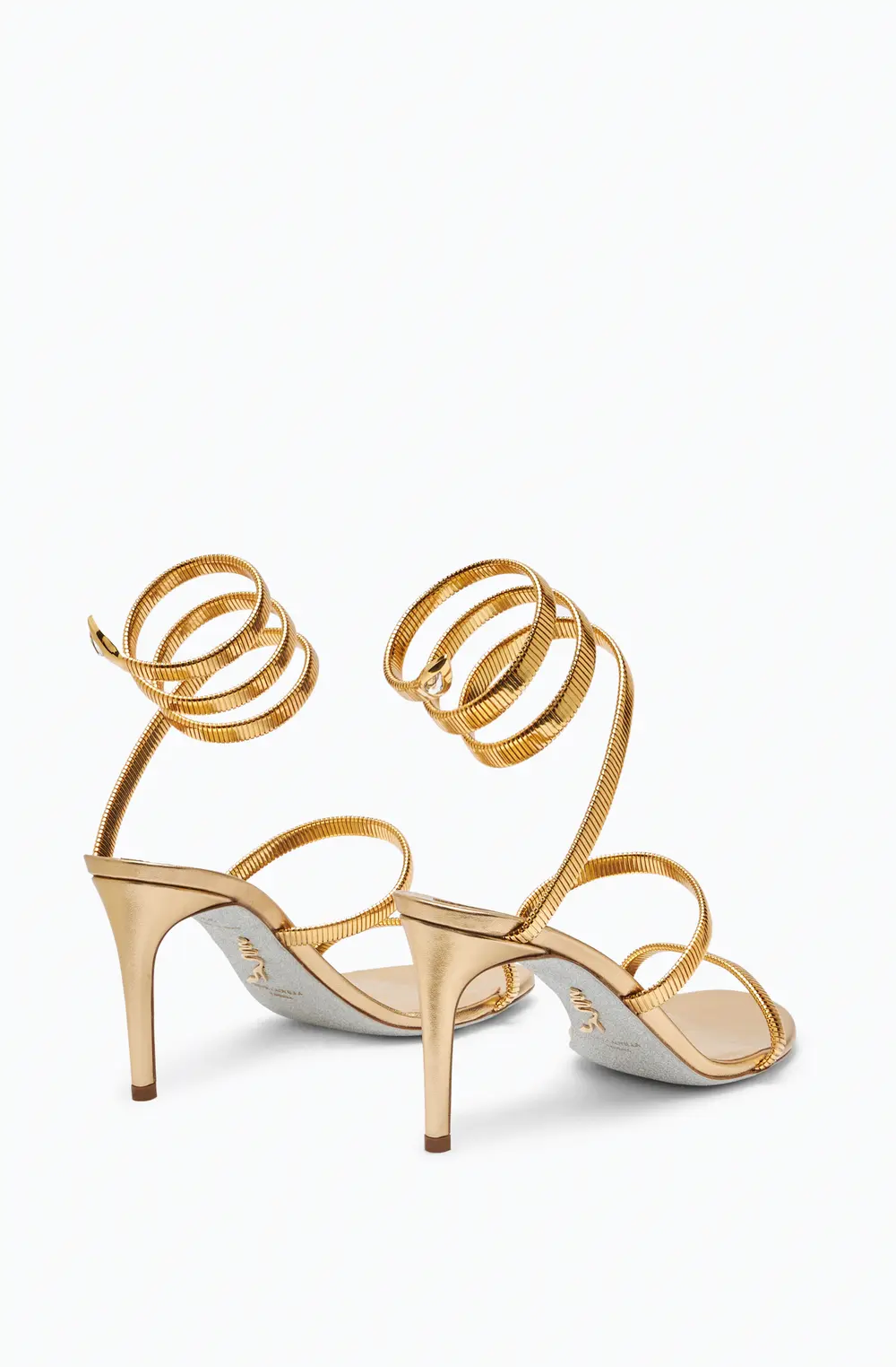 Rene Caovilla JUNIPER METALLIC GOLD SANDAL 80