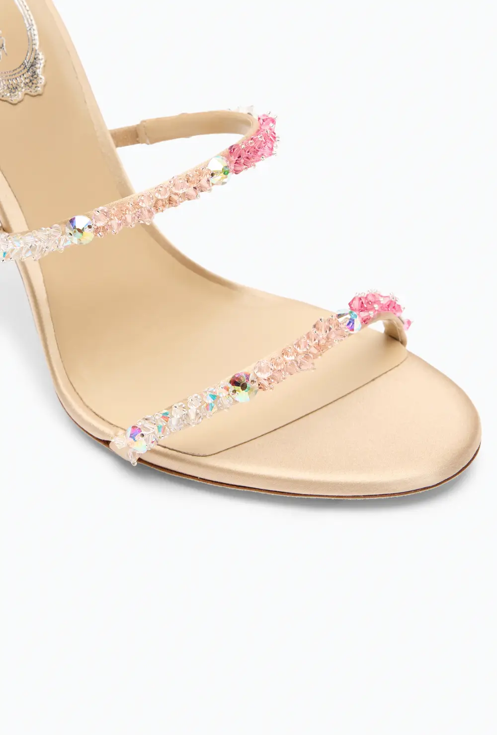 Rene Caovilla CINDERELLA BARBIE PINK SANDAL WITH SERPENT 105