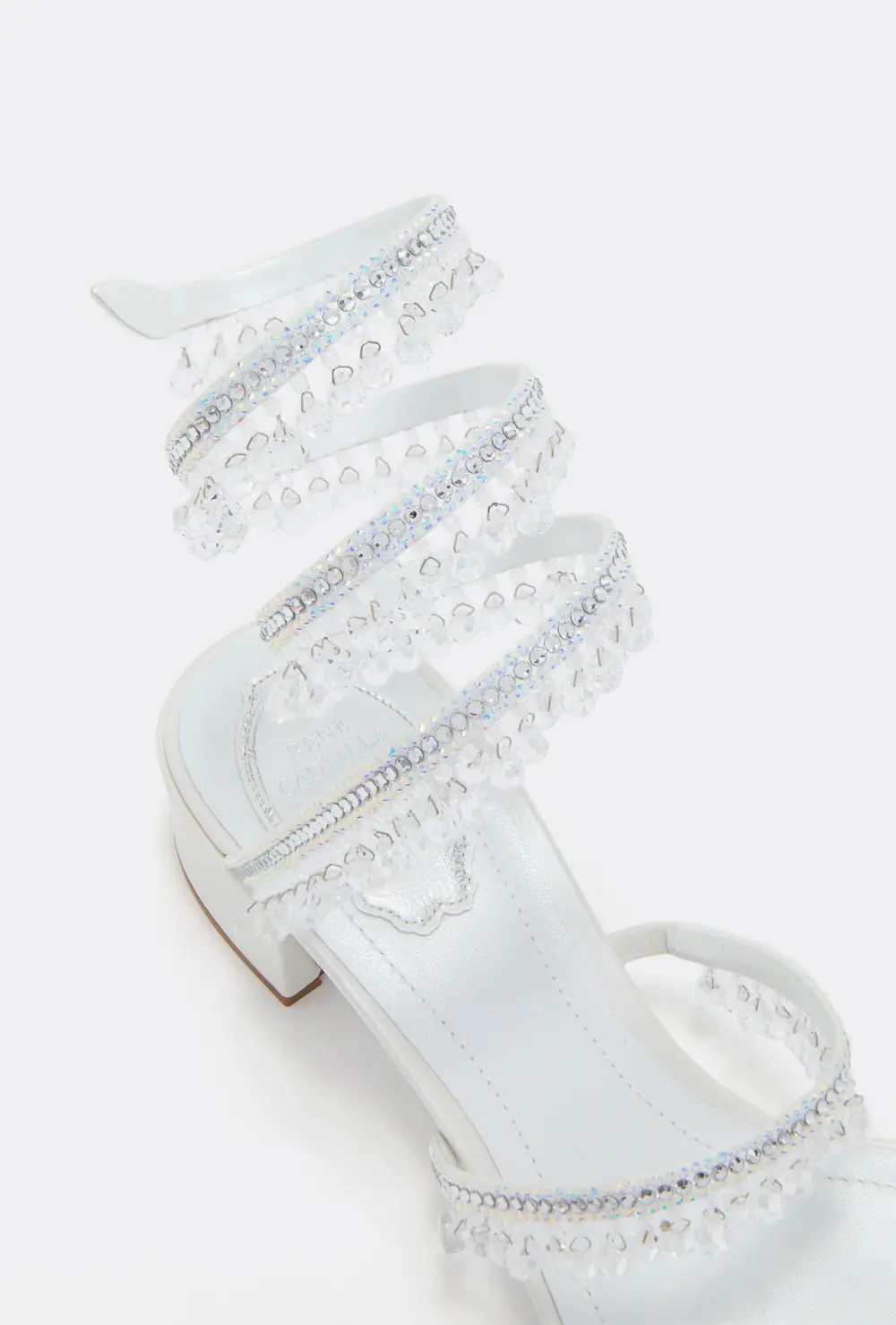 Rene Caovilla CHANDELIER WHITE SANDAL 40