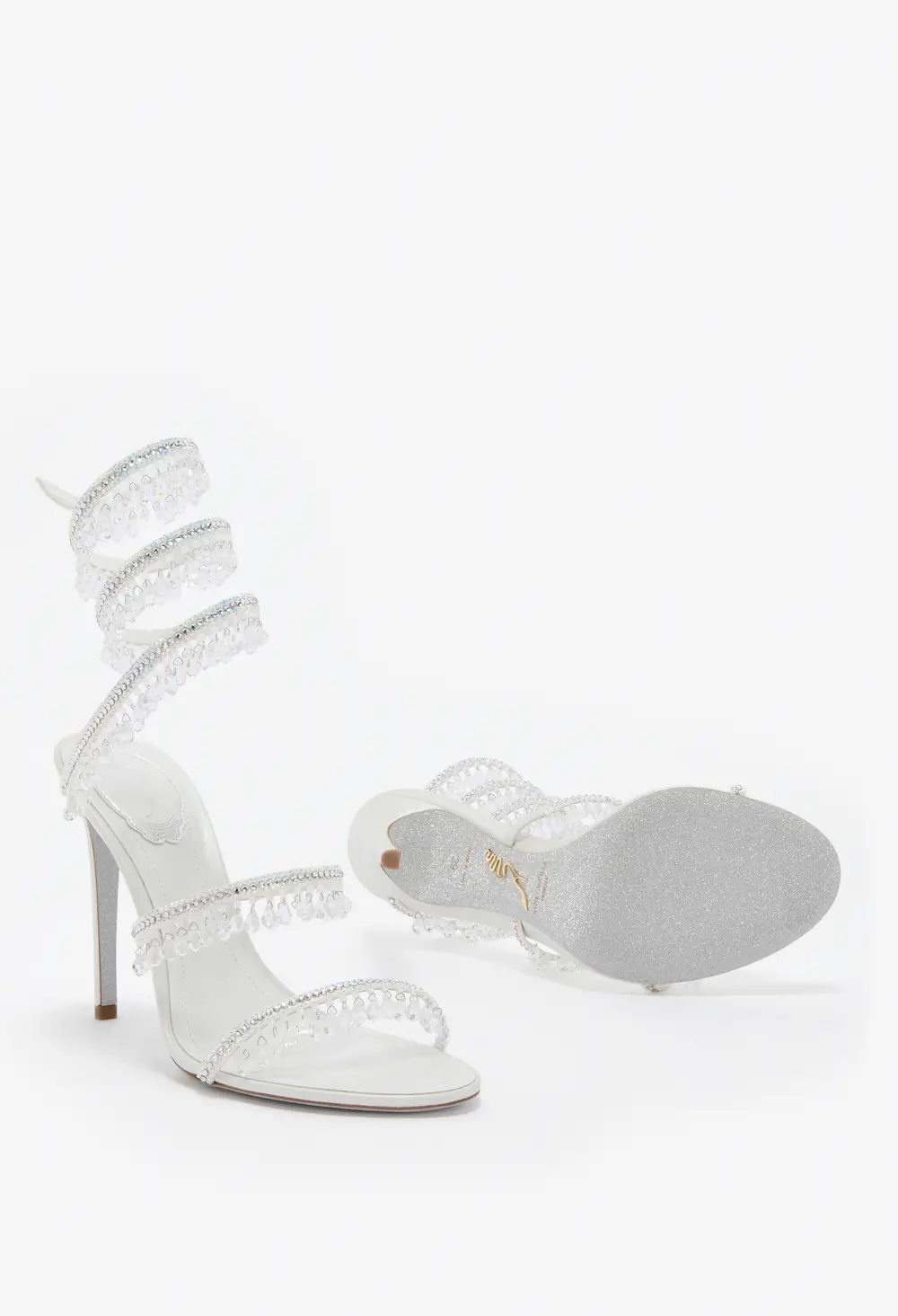 Rene Caovilla CHANDELIER WHITE SANDAL 105