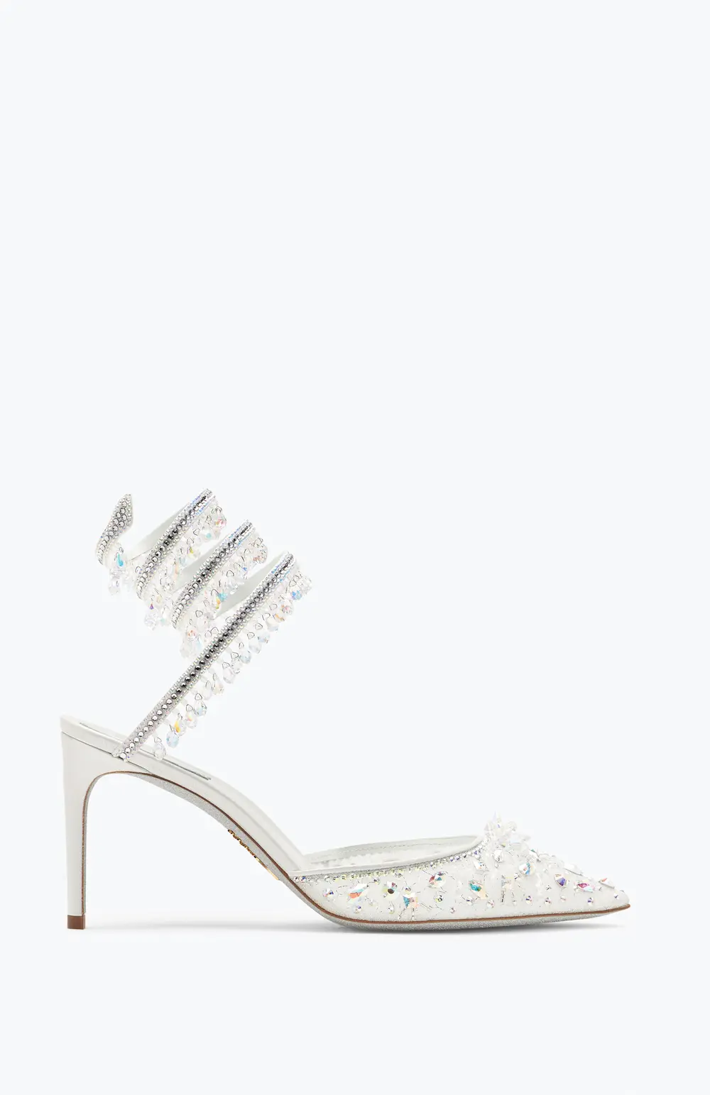 Rene Caovilla Chandelier White Pump 80