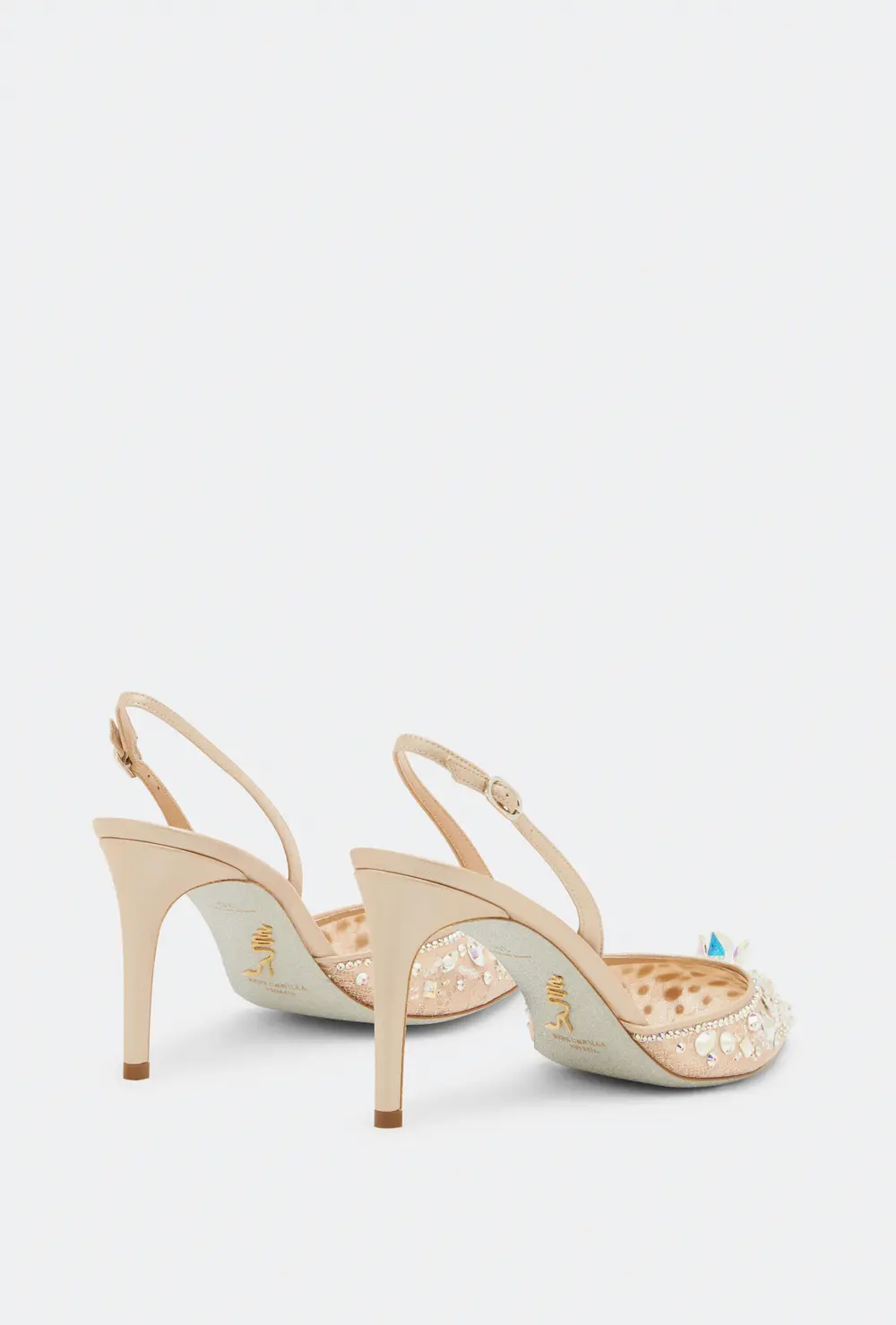 Rene Caovilla Cinderella Nude Slingback 80