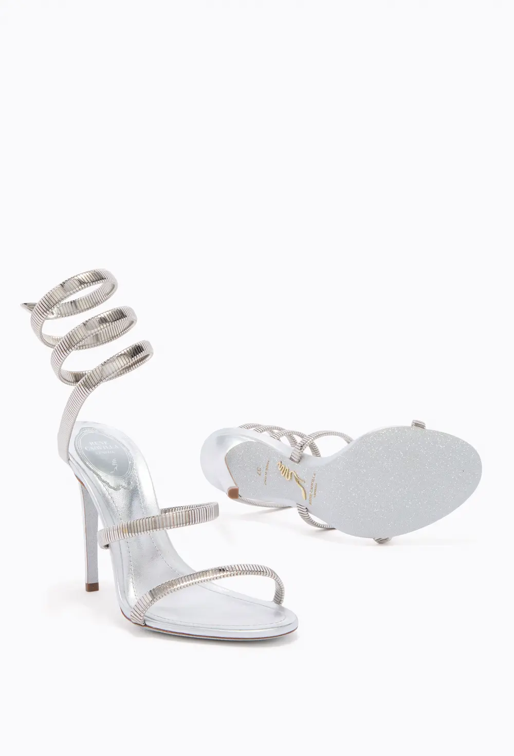 Rene Caovilla JUNIPER SILVER SANDAL 105