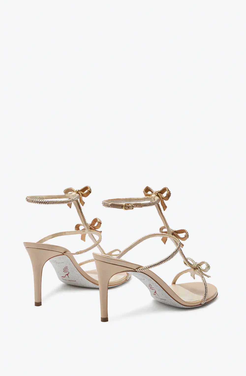 Rene Caovilla Caterina Gold Sandal 80