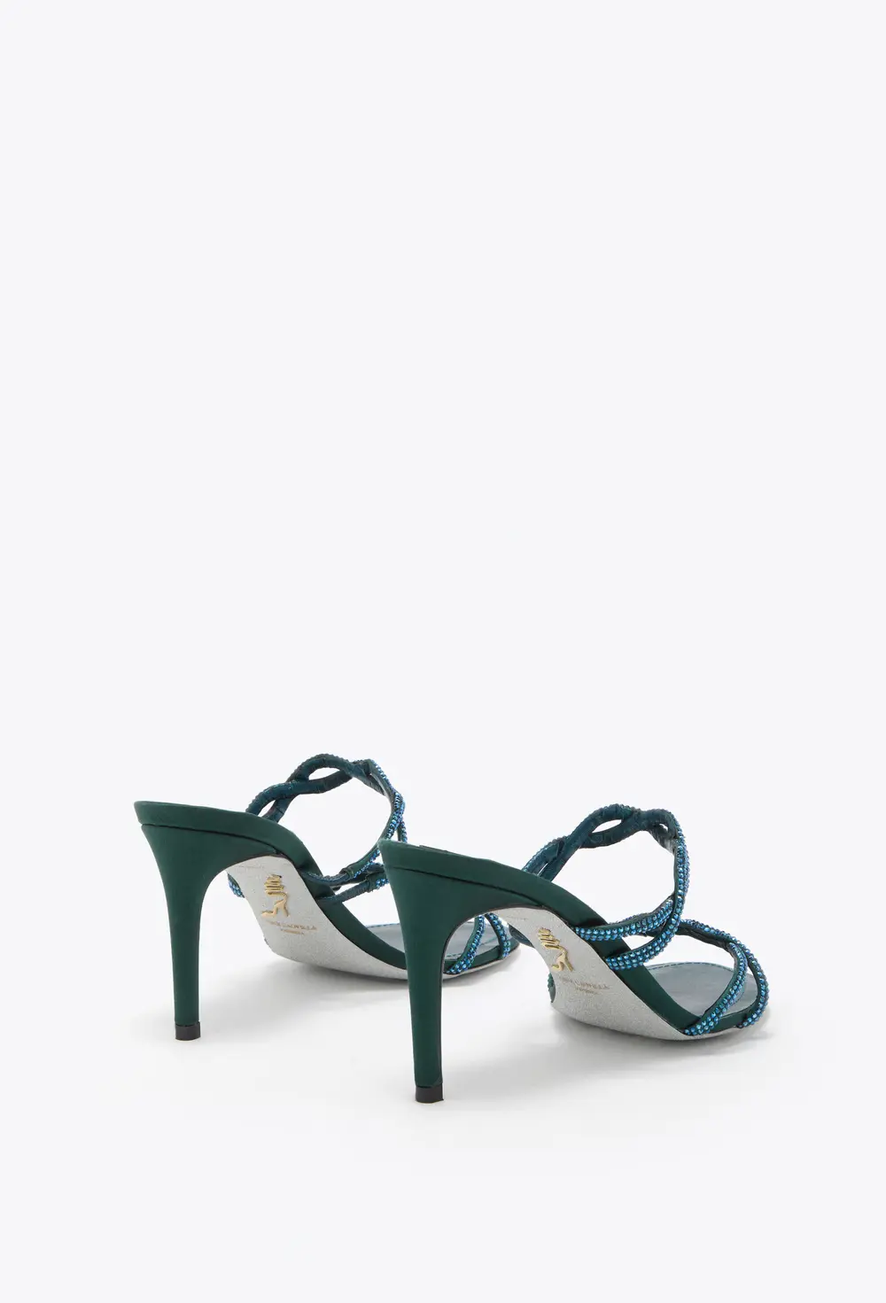 Rene Caovilla BRAID TEAL MULE 80