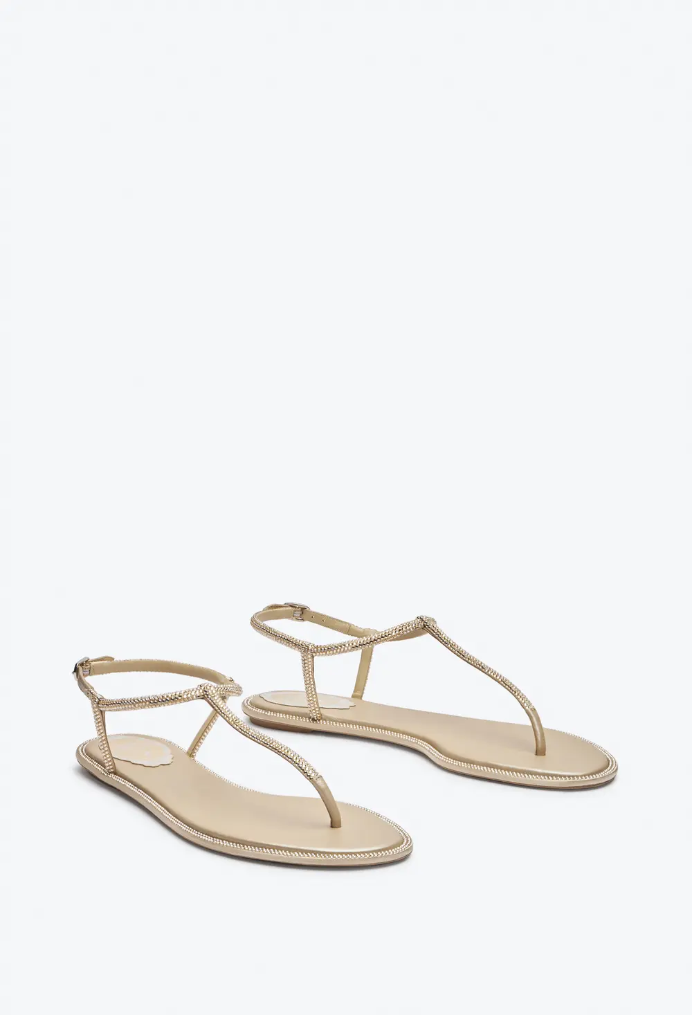 Rene Caovilla DIANA CRYSTAL BEIGE SANDAL 10