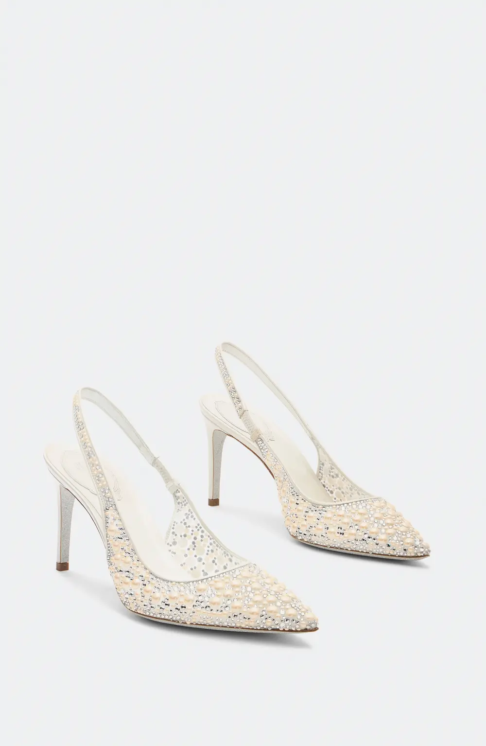 Rene Caovilla PEARL WHITE SLINGBACK 80