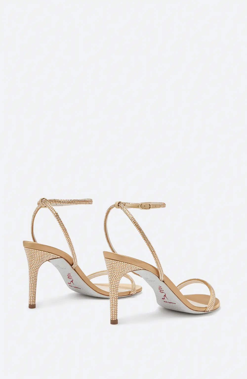 Rene Caovilla Ellabrita Crystal Beige Sandal 80