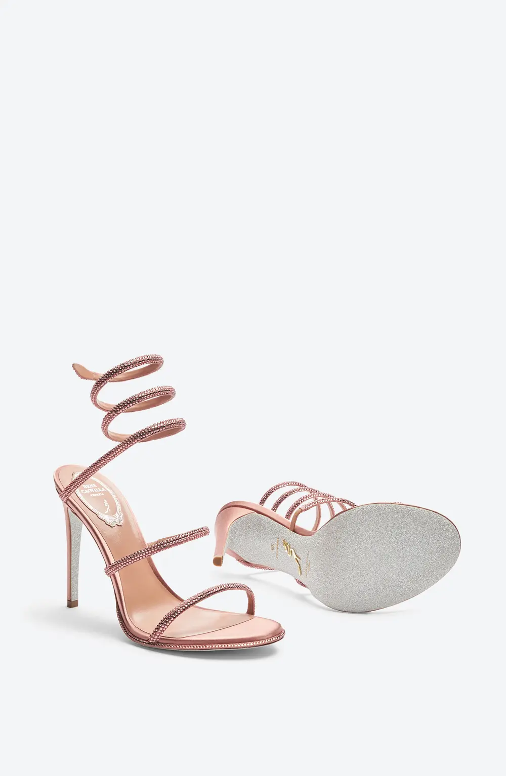 Rene Caovilla Cleo Rose Gold Sandal 105