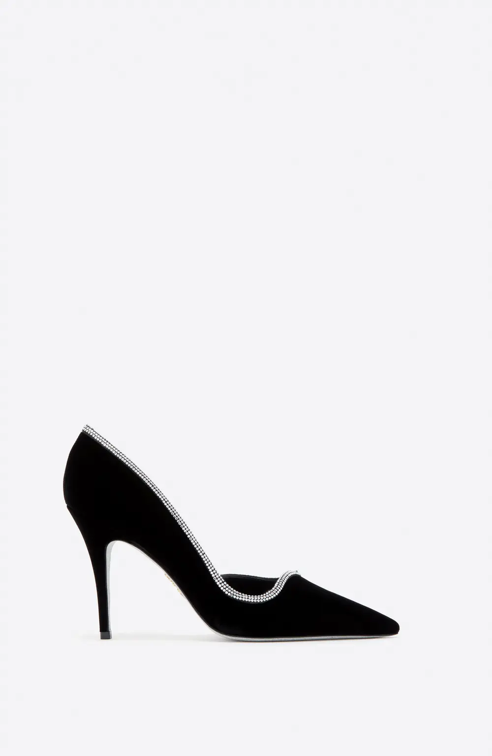 Rene Caovilla ONDA BLACK VELVET PUMP 100