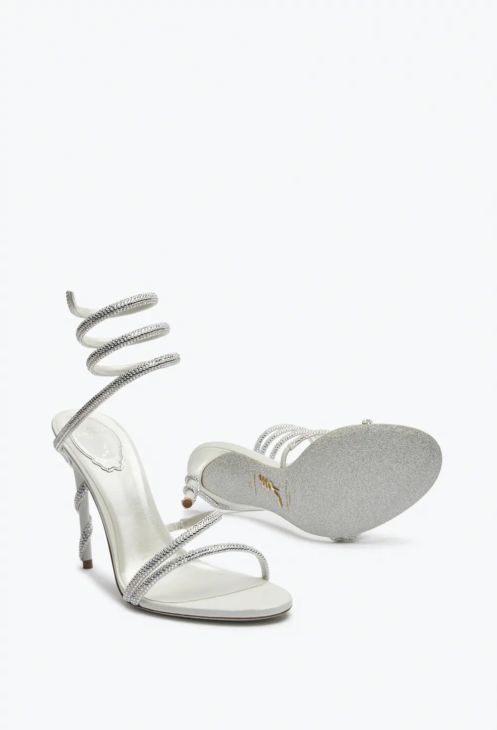 Rene Caovilla Margot Crystal Ivory Sandal 105