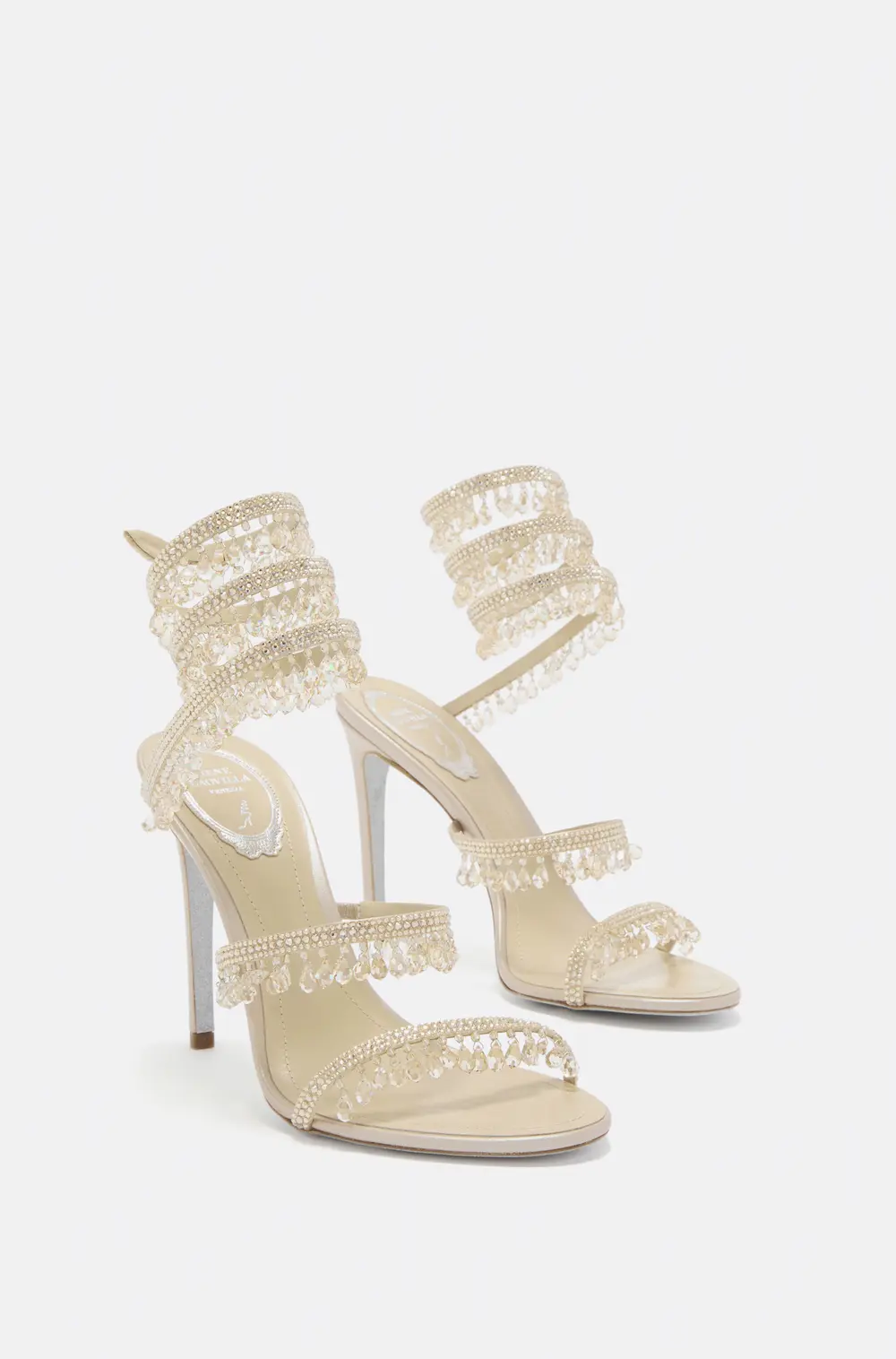 Rene Caovilla CHANDELIER CHAMPAGNE SANDAL 105