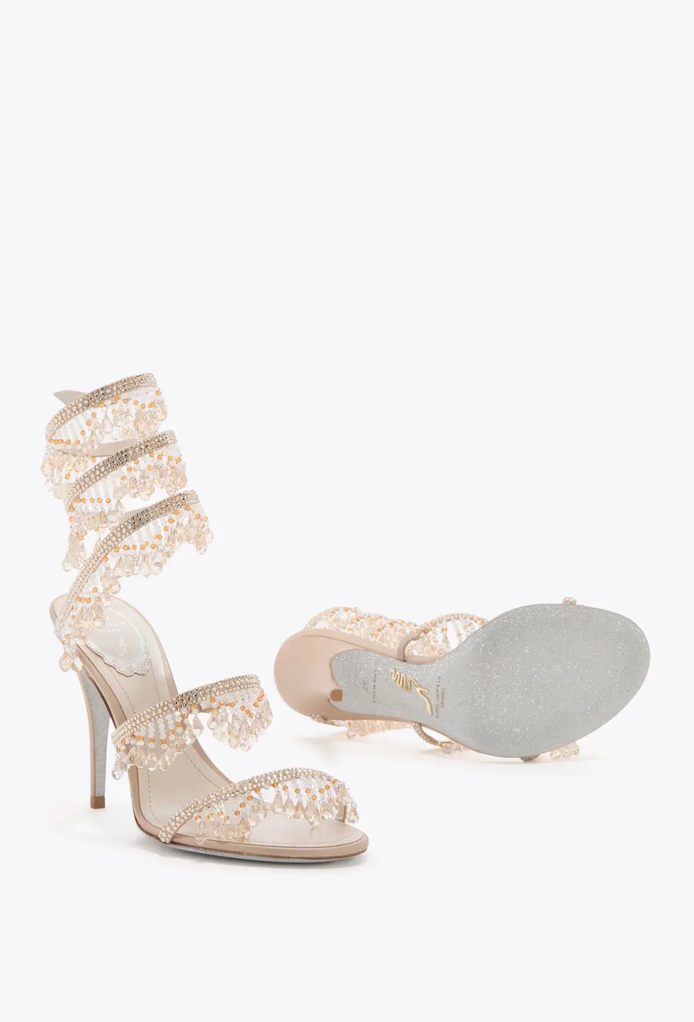 Rene Caovilla JAHANARA GOLD SANDAL 100