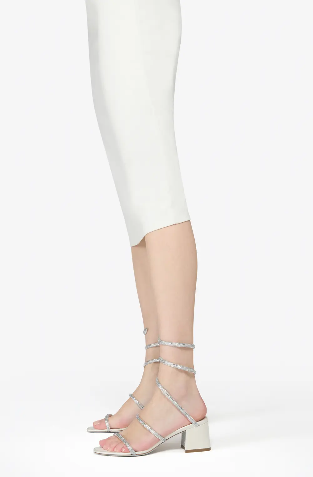 Rene Caovilla CLEO WHITE SANDAL 50