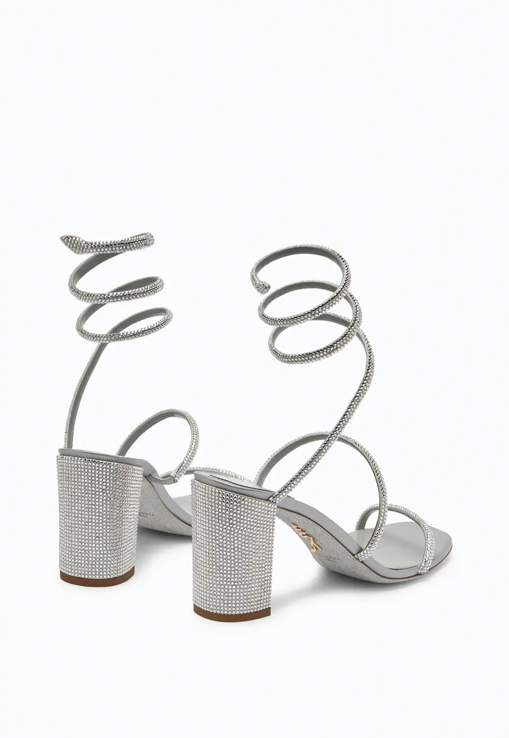 Rene Caovilla Cleo  Crystal Gray Sandal 80