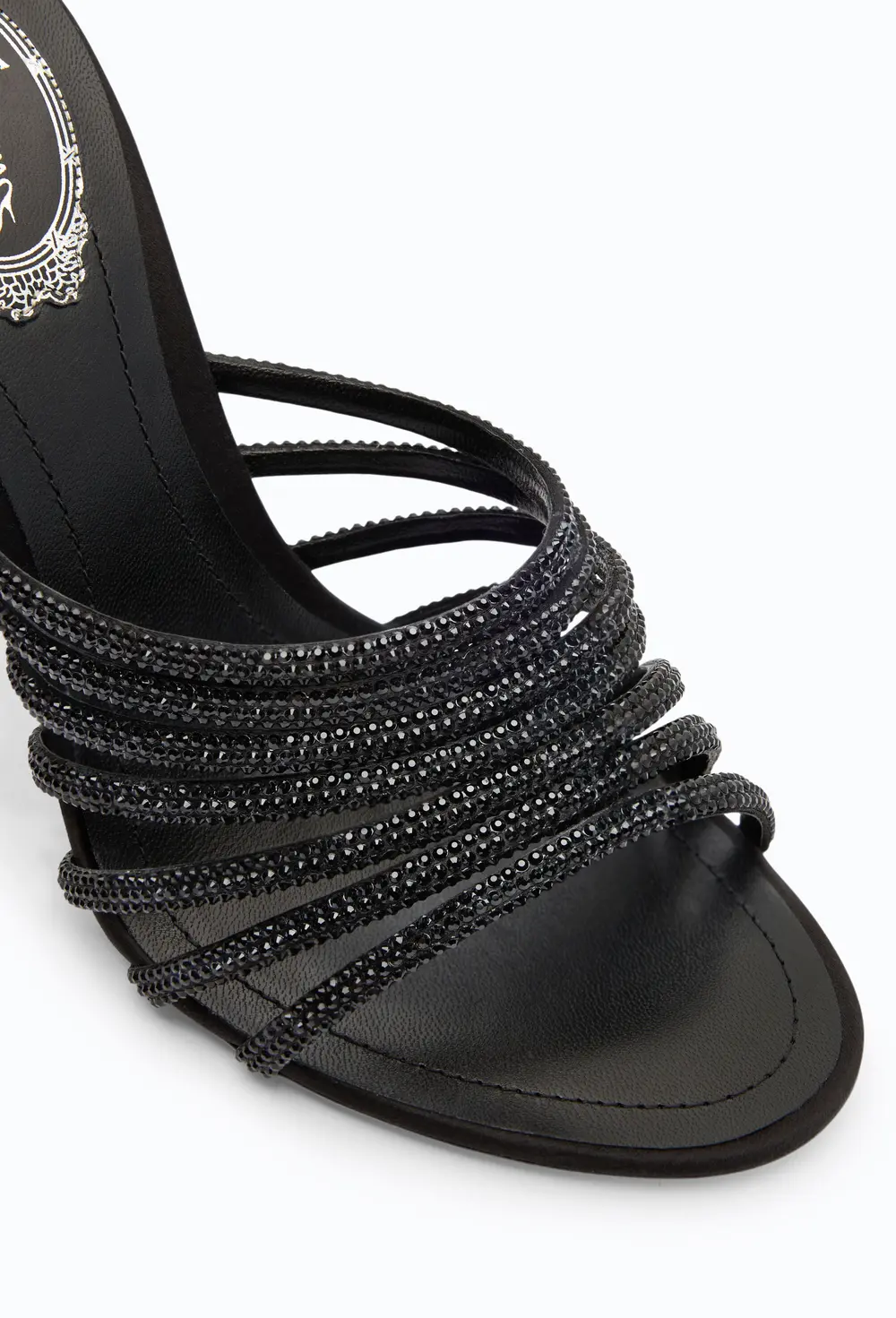 Rene Caovilla FULL TRIM BLACK MULE 105