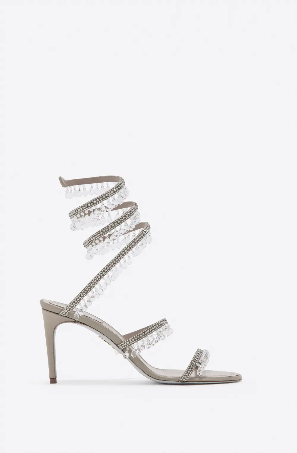 Rene Caovilla CHANDELIER DOVE GREY SANDAL 80