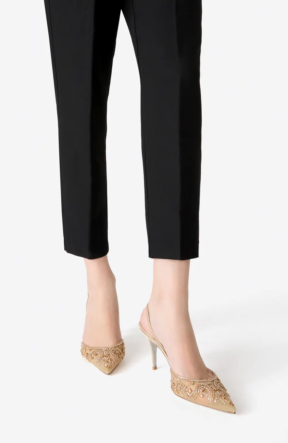 Rene Caovilla JAHANARA GOLD SLINGBACK 80