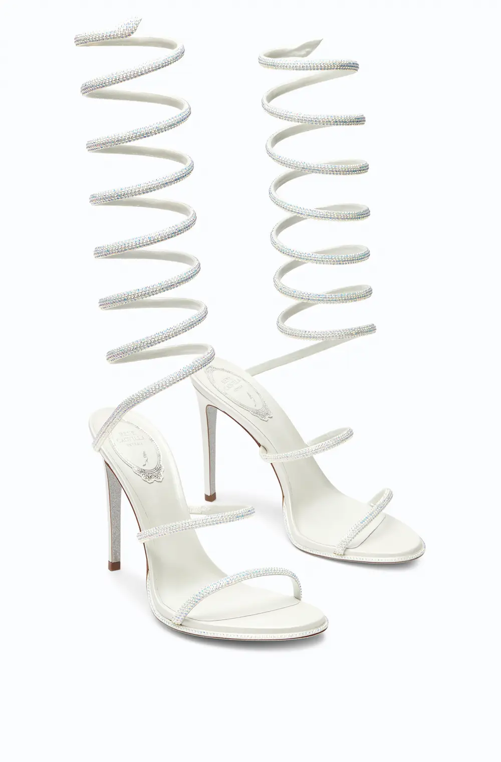 Rene Caovilla Super Cleo White Sandal 105