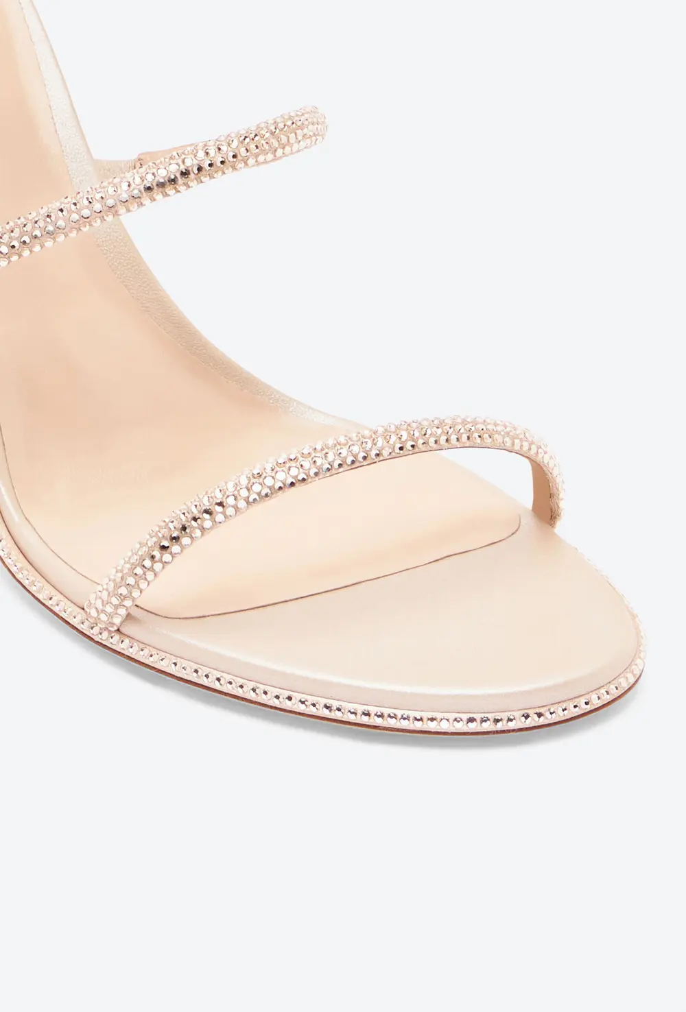 Rene Caovilla CLEO NUDE SANDAL WITH CRYSTALS 80