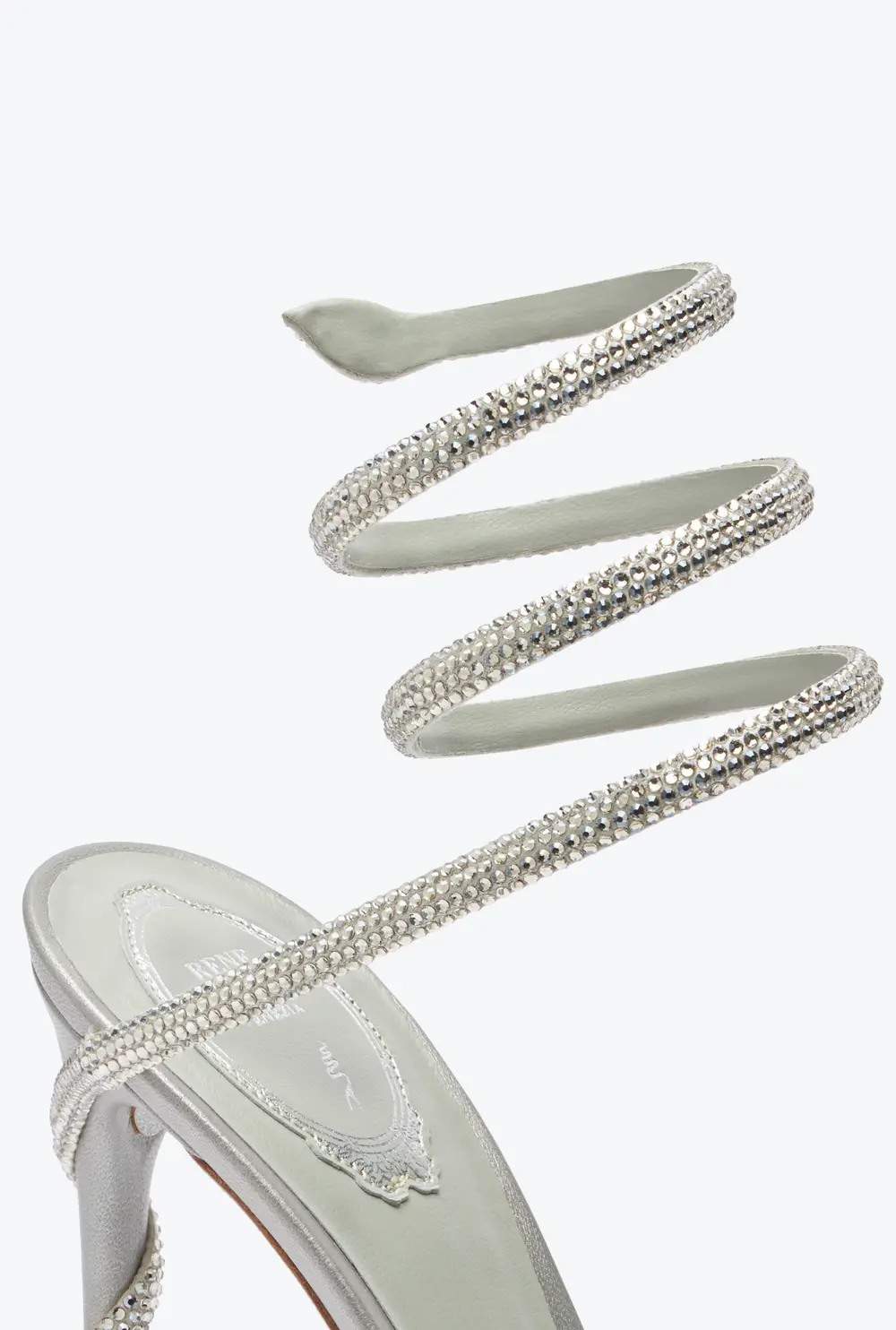 Rene Caovilla MARGOT SILVER PLATFORM SANDAL 120