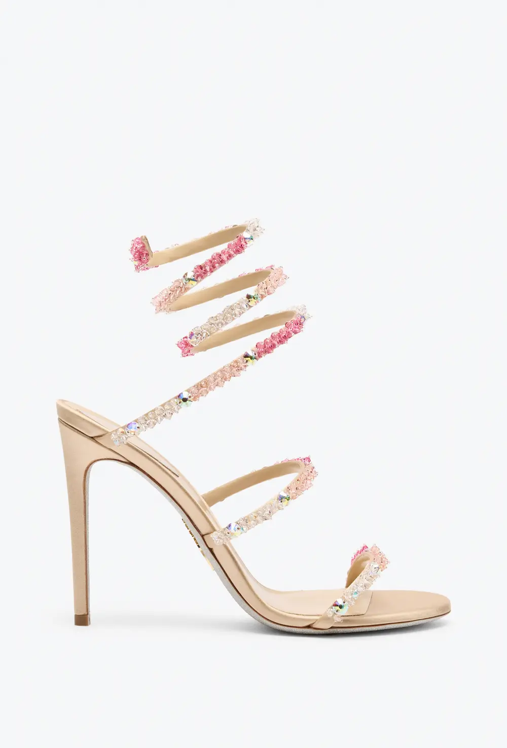 Rene Caovilla CINDERELLA BARBIE PINK SANDAL WITH SERPENT 105