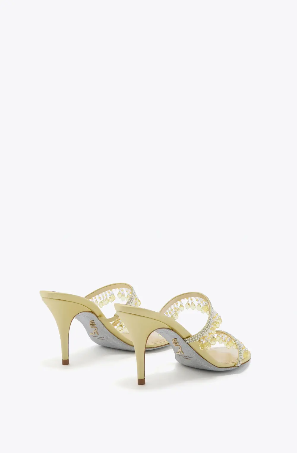 Rene Caovilla JAHANARA BUTTER YELLOW MULE 80