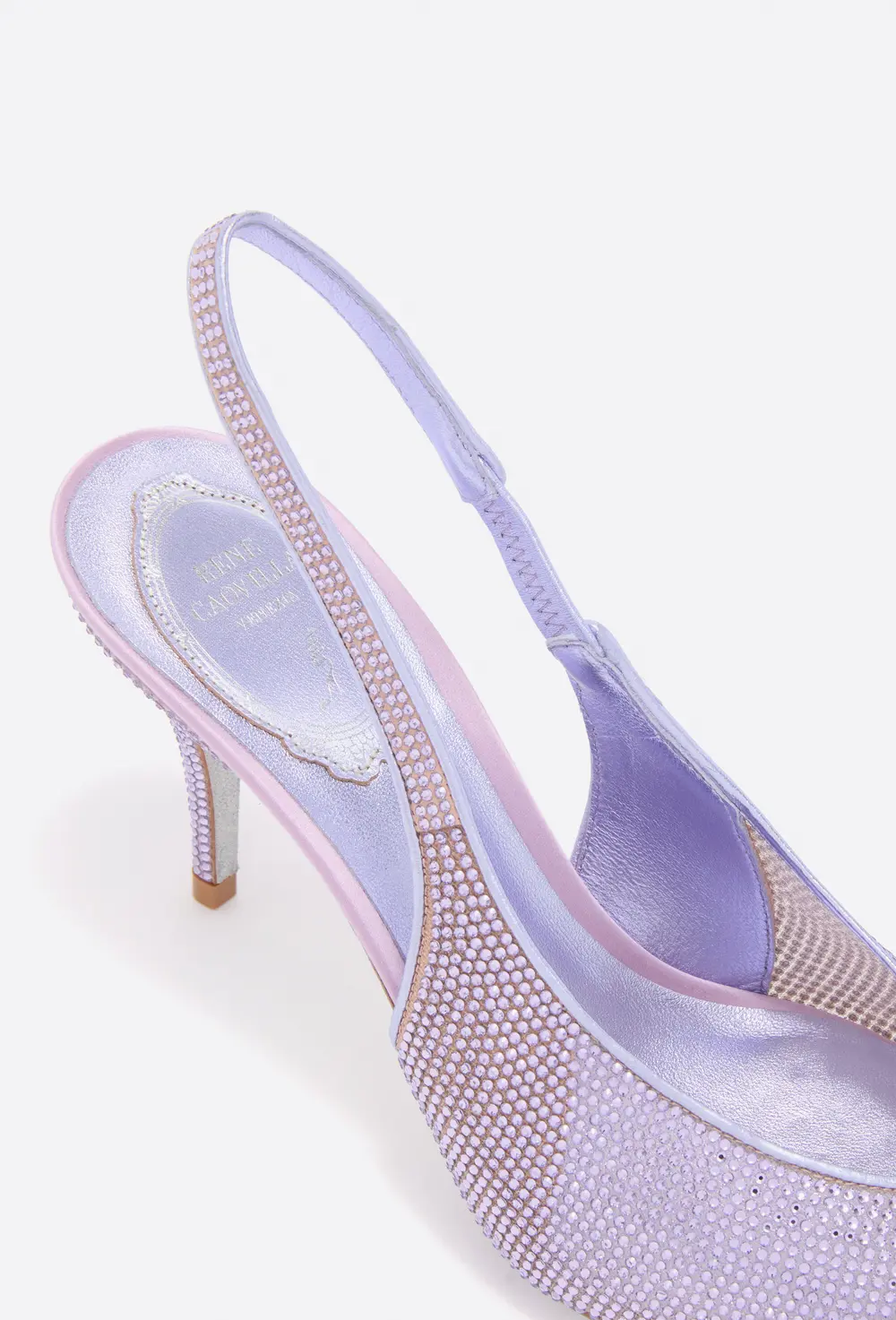 Rene Caovilla JINNY METALLIC VIOLET SLINGBACK 80