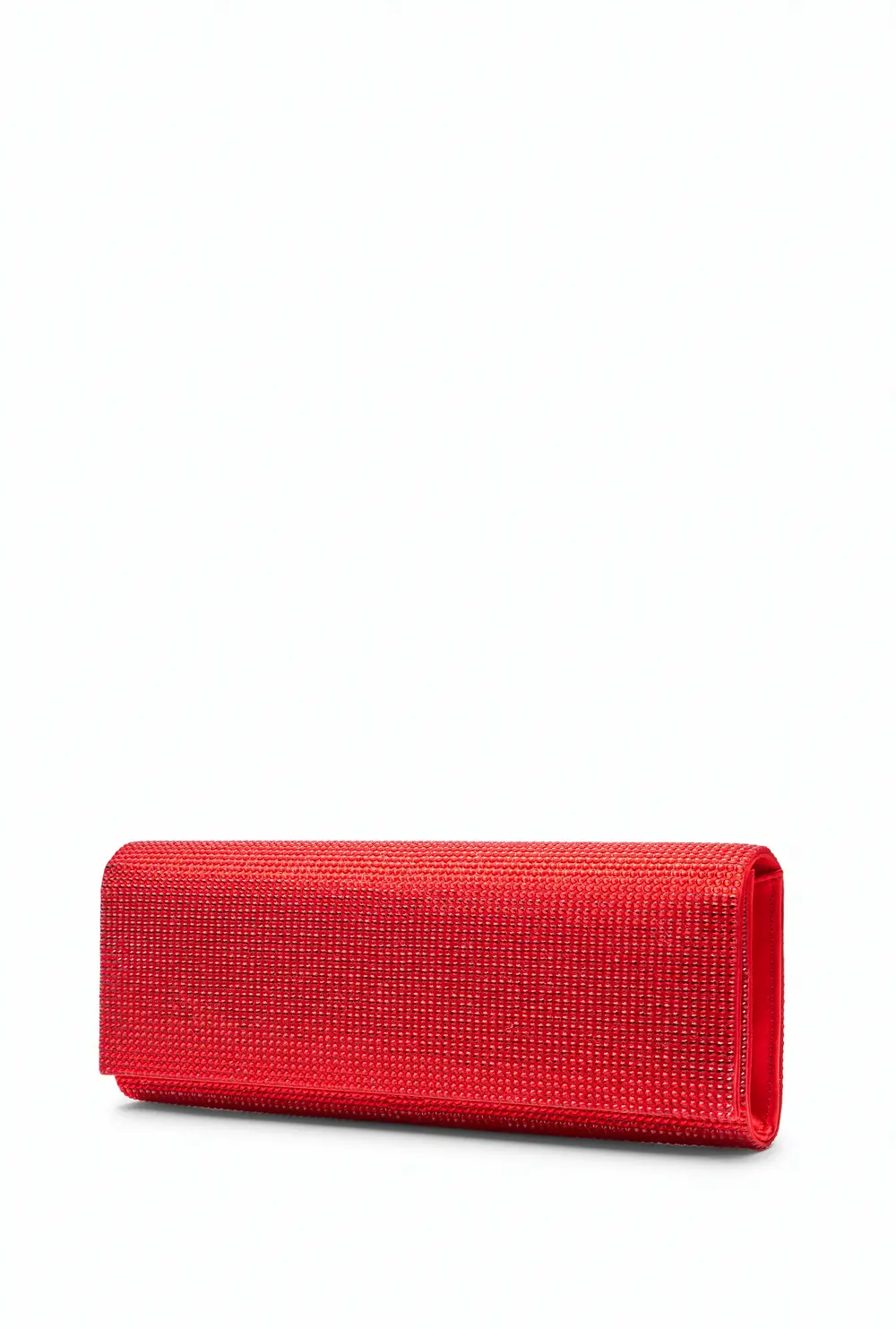 Rene Caovilla Zafira Red Clutch With All-Over Crystals