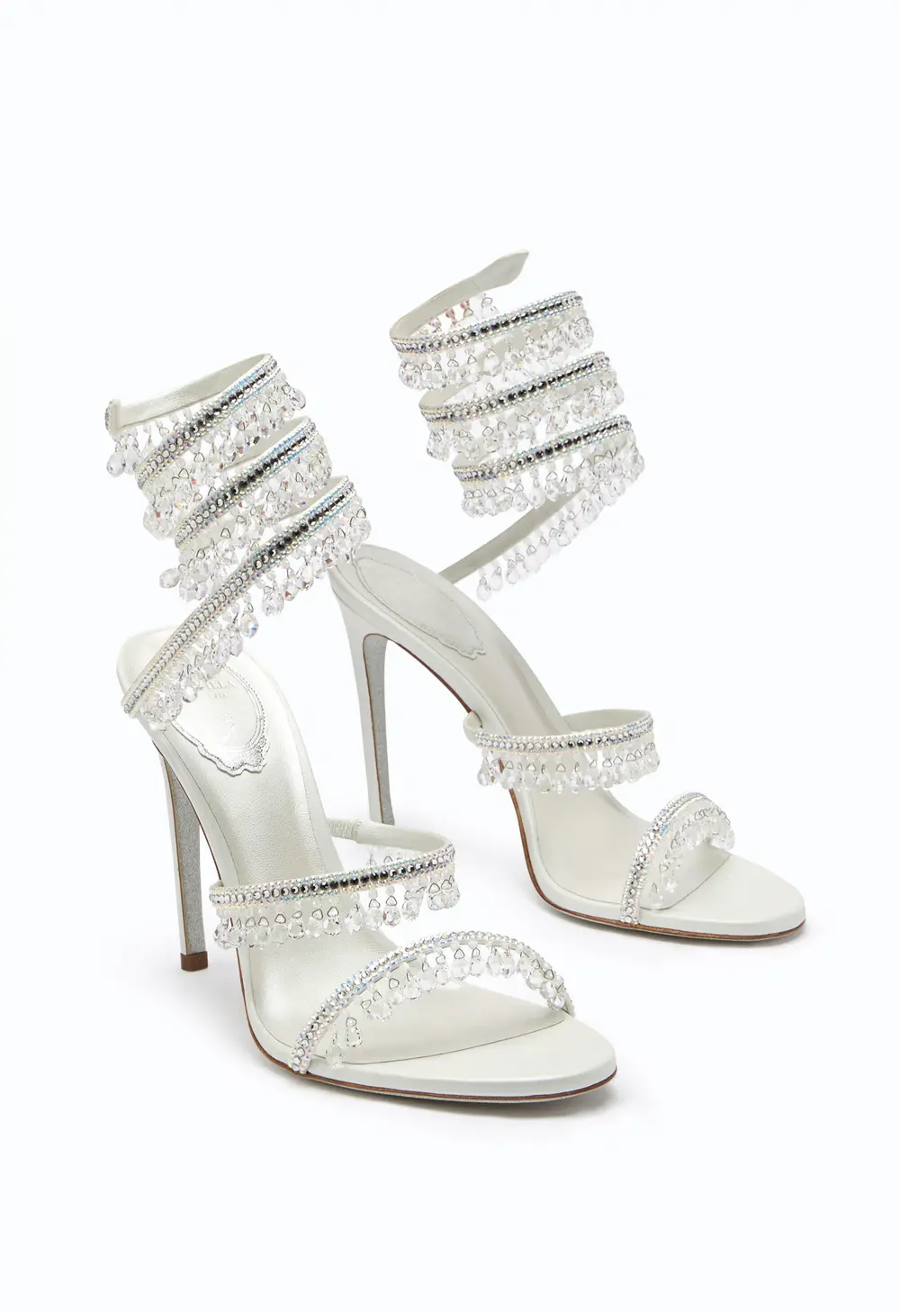 Rene Caovilla Chandelier Ivory Sandal 105