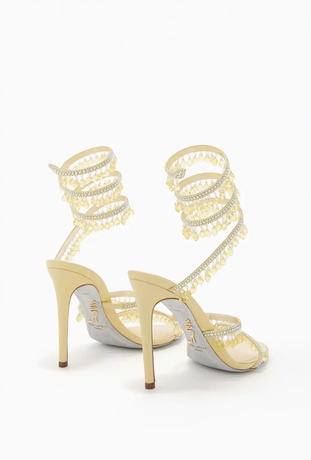 Rene Caovilla CHANDELIER BUTTER YELLOW SANDAL 105