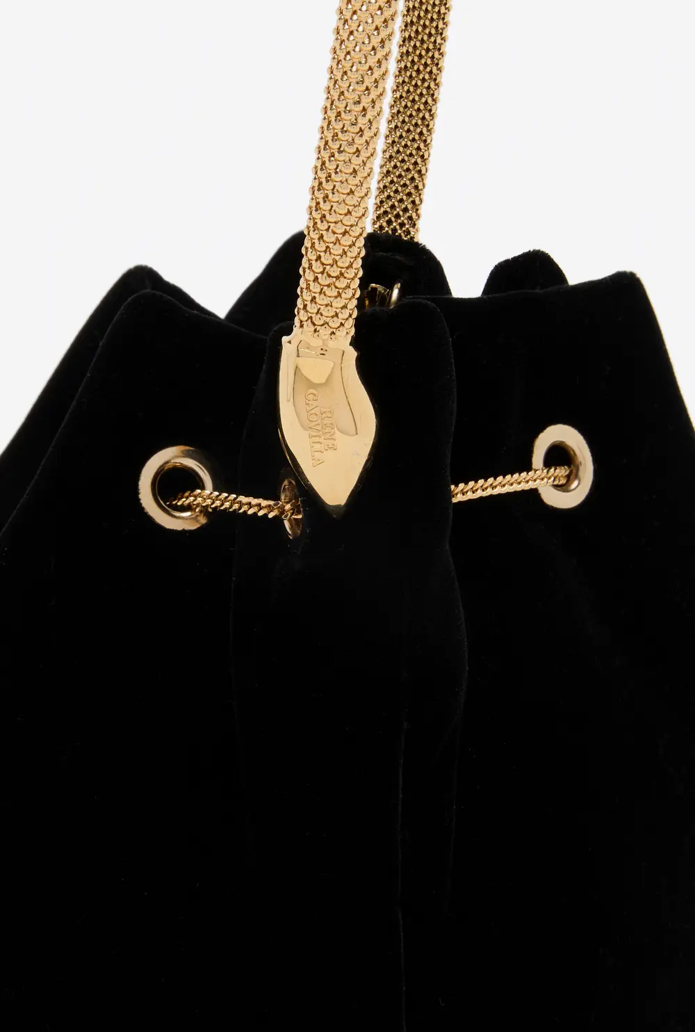 Rene Caovilla DEVA BLACK VELVET MINI BAG